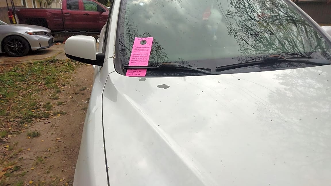 Image submitted with report