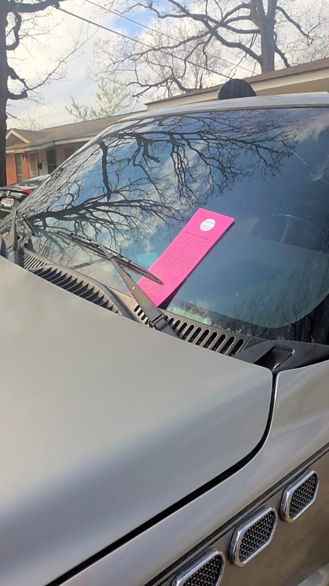 Image submitted with report